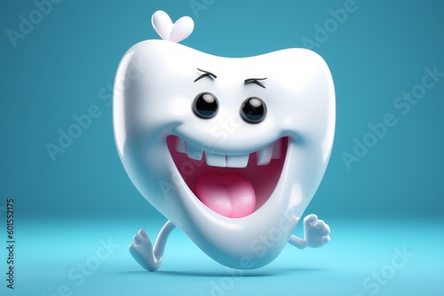 dental smile blue tooth child dentist hygiene dentistry smiling care. Generative AI.