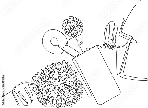 Home cleaning service landing page design concept, illustration of janitors with cleaning tools. Vector illustration
