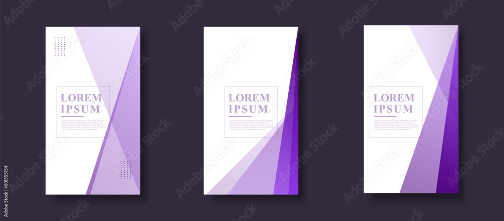 Creative Story Pack background. colorful, purple and white gradation, abstract