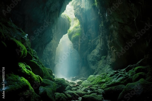 Air in the cave was cool and damp, carrying the faint scent of earth and moss that permeated the space. Generative AI