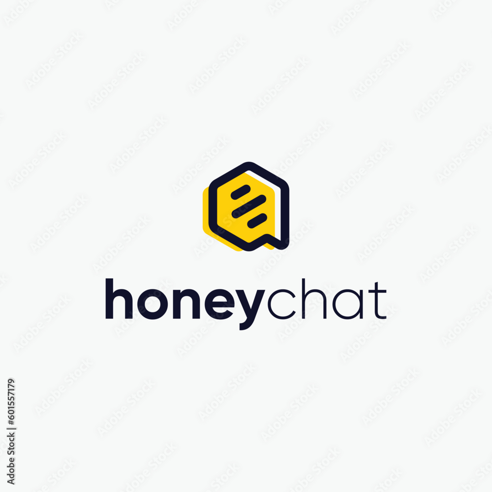 honey logo chat bubble symbol honey logo chat bubble symbol