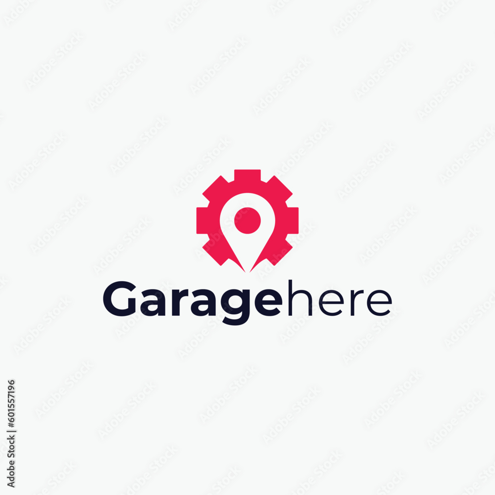 garage location logo combination idea