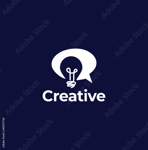 Free Download creative bulb logo design with line art style - GFXLoad