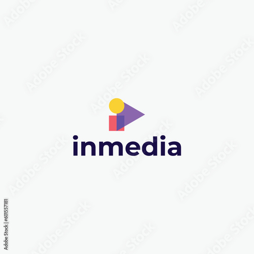 abstract shape media logo symbol