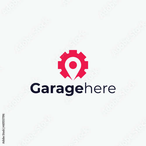 garage location logo combination idea