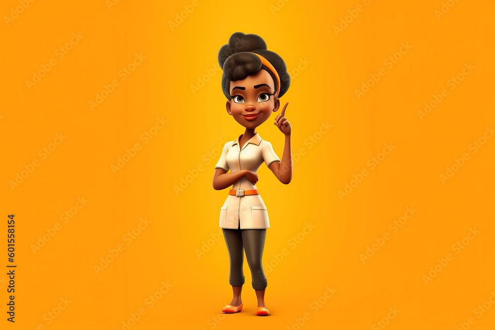 Expressive cartoon medical worker, generative ai Expressive cartoon medical worker, generative ai