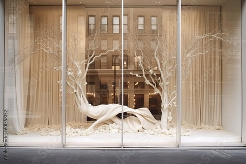 Luxury boutique exterior, w...