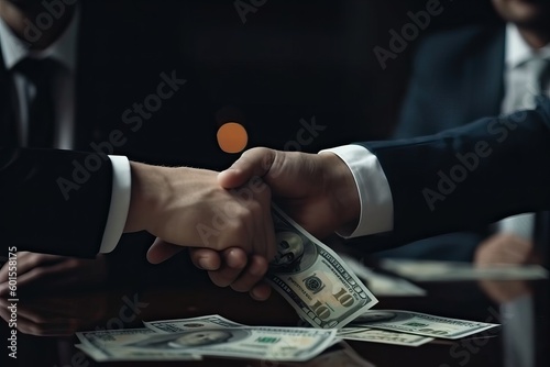Shady deal with handshake a...