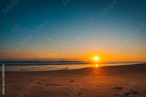 Golden Hour Beach Sunset Near the Shoreline