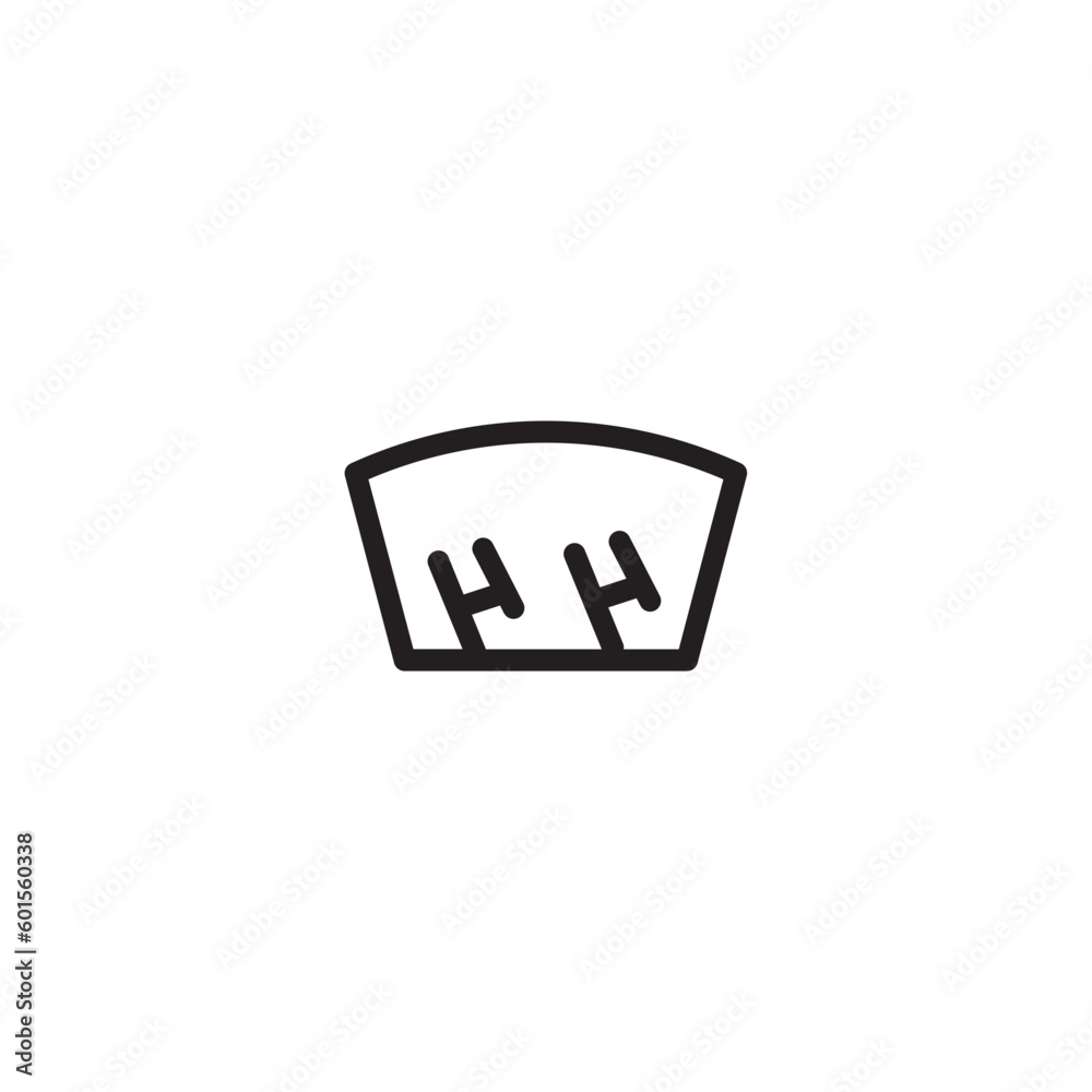 Glass Front Car Outline Icon Glass Front Car Outline Icon