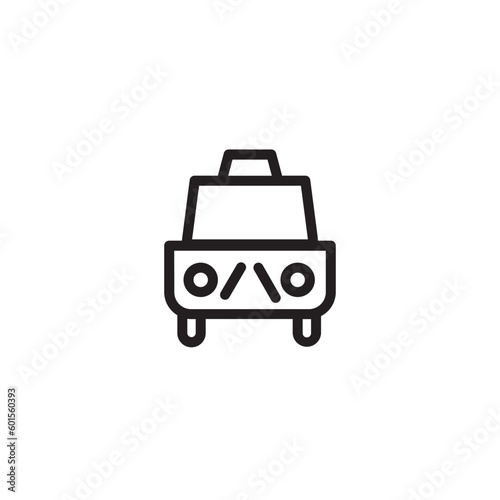 Taxi Car Transport Outline Icon