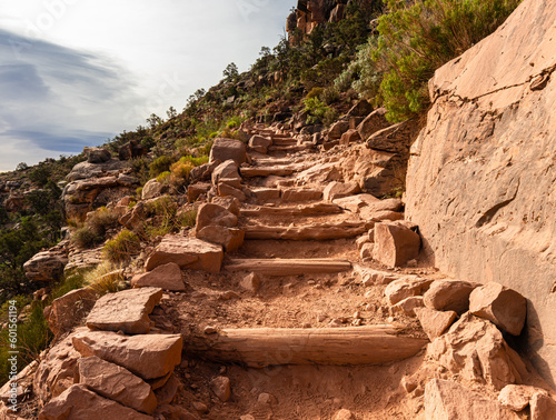 The South Kaibab Trail Below Yaki Point, Grand Canyon National Park, Arizona, USA photo