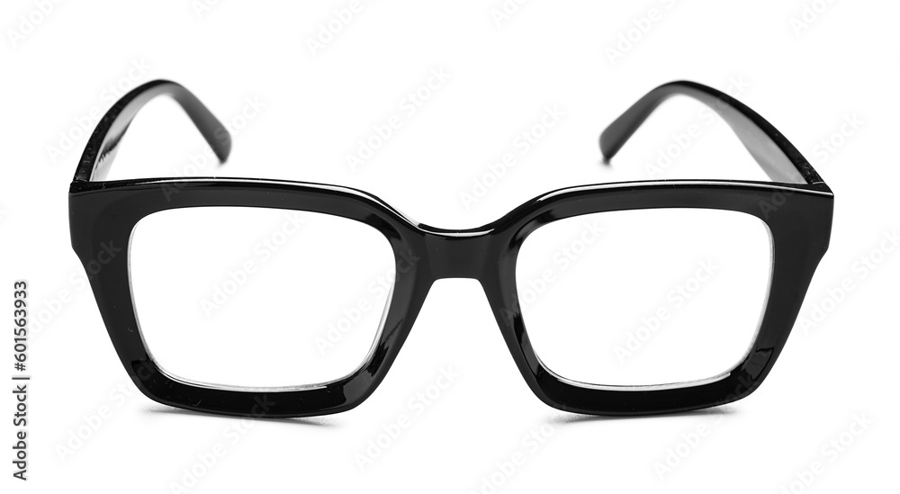 Stylish eyeglasses isolated on white background Stylish eyeglasses isolated on white background
