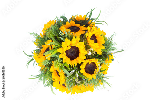 Flower circle on white background