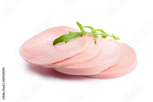 Sliced bologna sausage with...