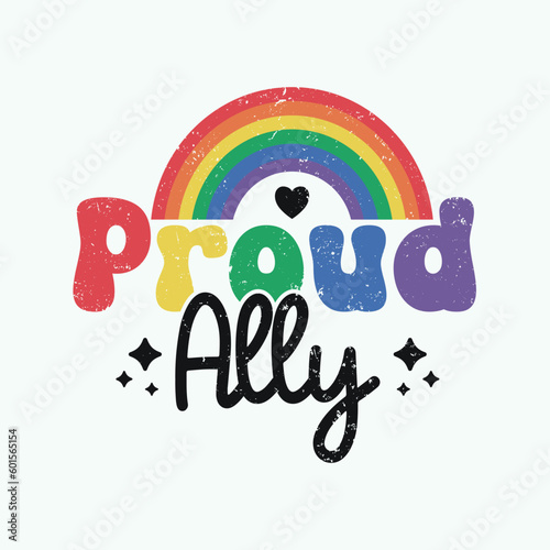 LGBTQ Pride Month Design- Proud Ally