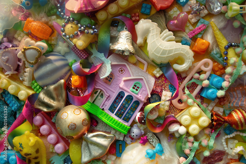 Fototapeta premium Background full of toys