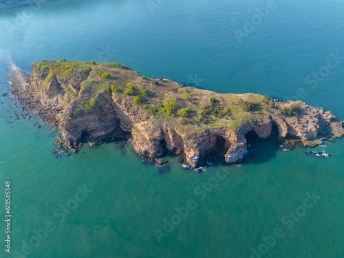 Spring seaside scenery of Binhai Road in Dalian, Liaoning province, China