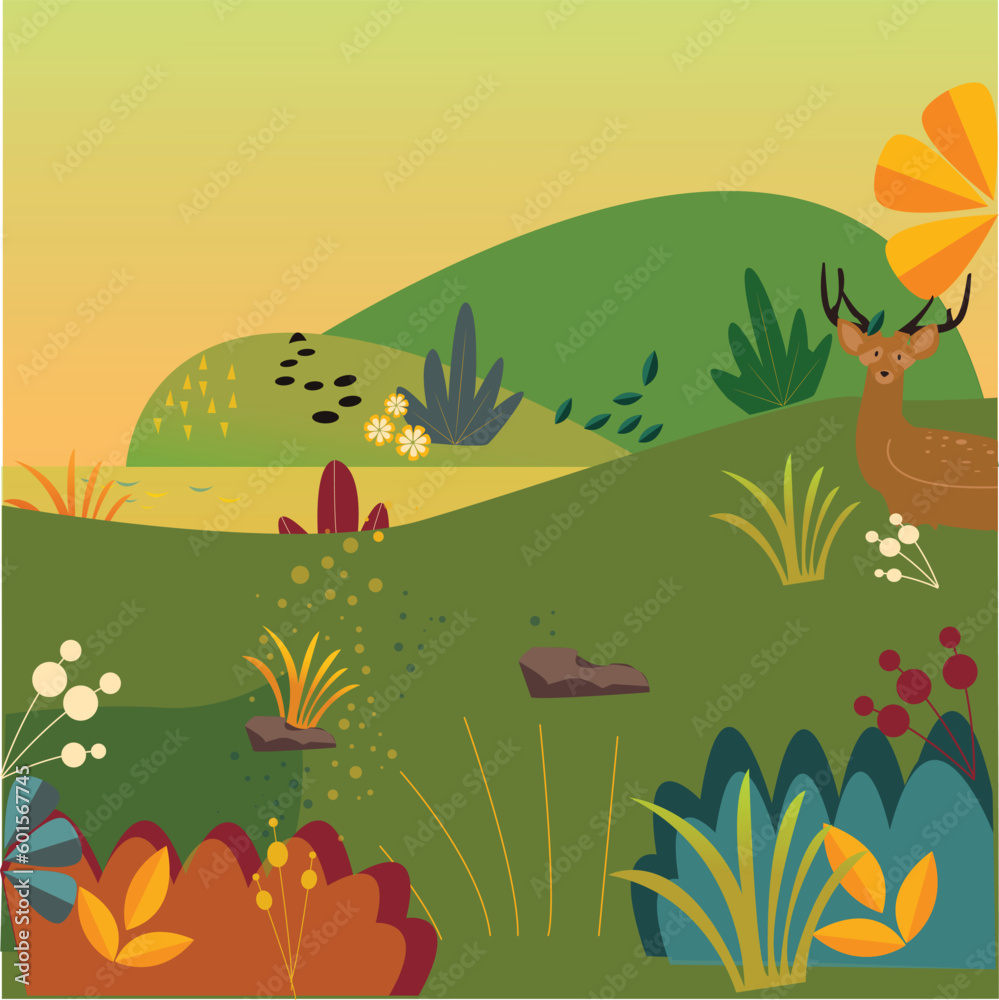 Obraz premium Nature Illustration Vector background art