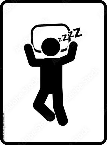 Sleep design over white background, vector illustration