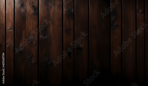 Dark vertical wooden planks from Generative AI