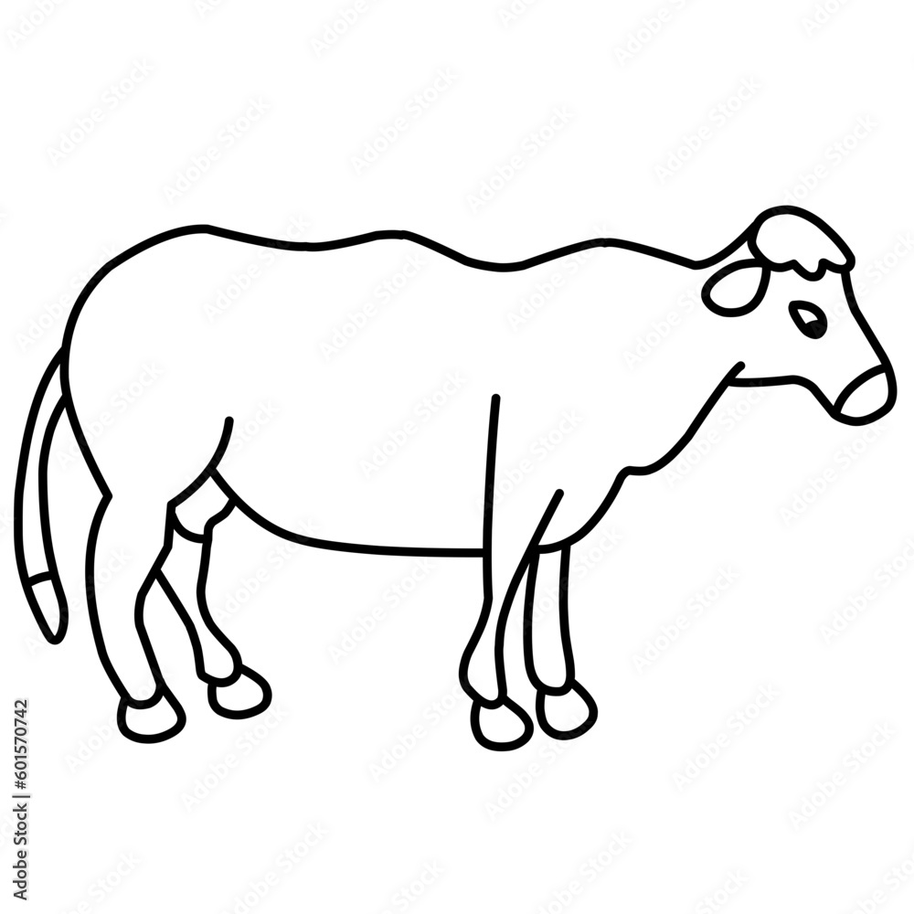 Cow Outline Vector