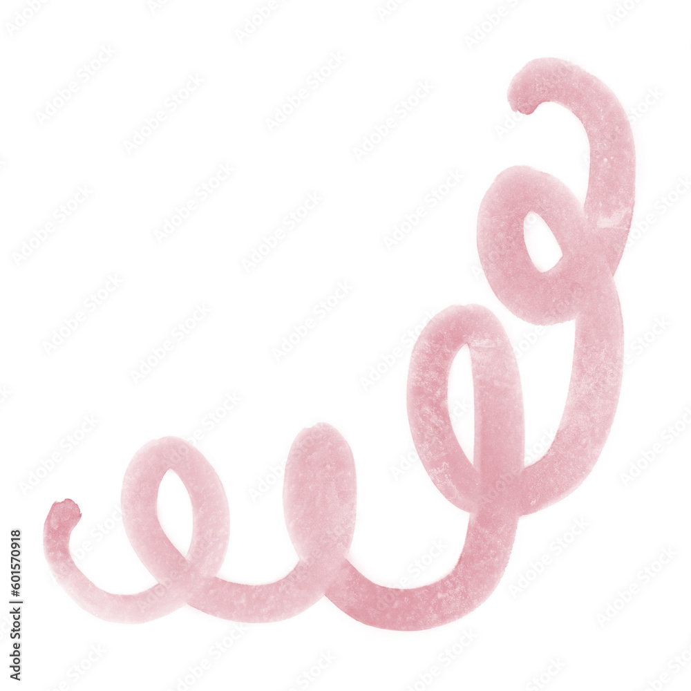 Pink Watercolor Doodle Squiggle Pink Watercolor Doodle Squiggle