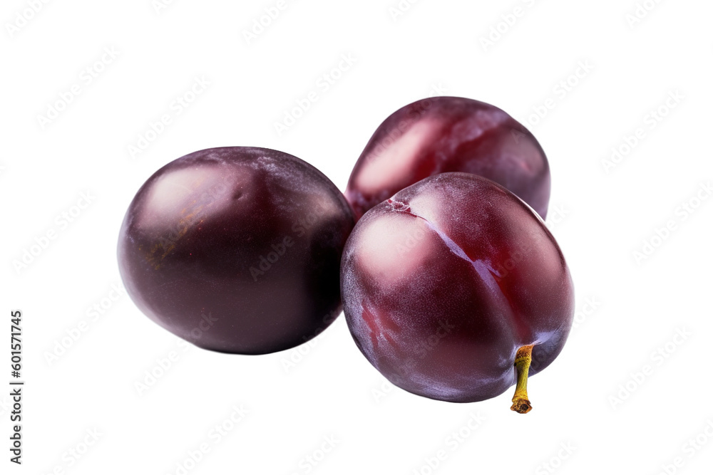 plums with leaves isolated PNG plums with leaves isolated PNG