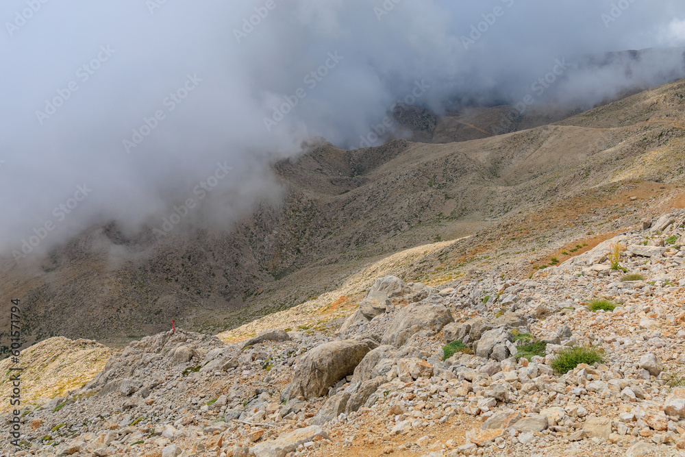 View from the top of Mount Tahtali of Antalya province in Turkey. Popular tourist spot for sightseeing and skydiving View from the top of Mount Tahtali of Antalya province in Turkey. Popular tourist spot for sightseeing and skydiving