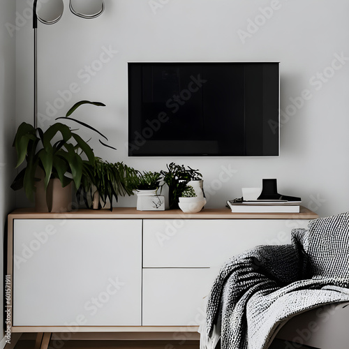 well design interior bedroom with a turn-off tv.