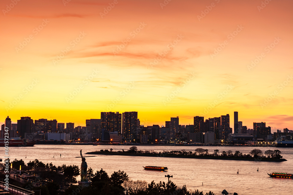 Fototapeta premium お台場の夕景 東京都市風景