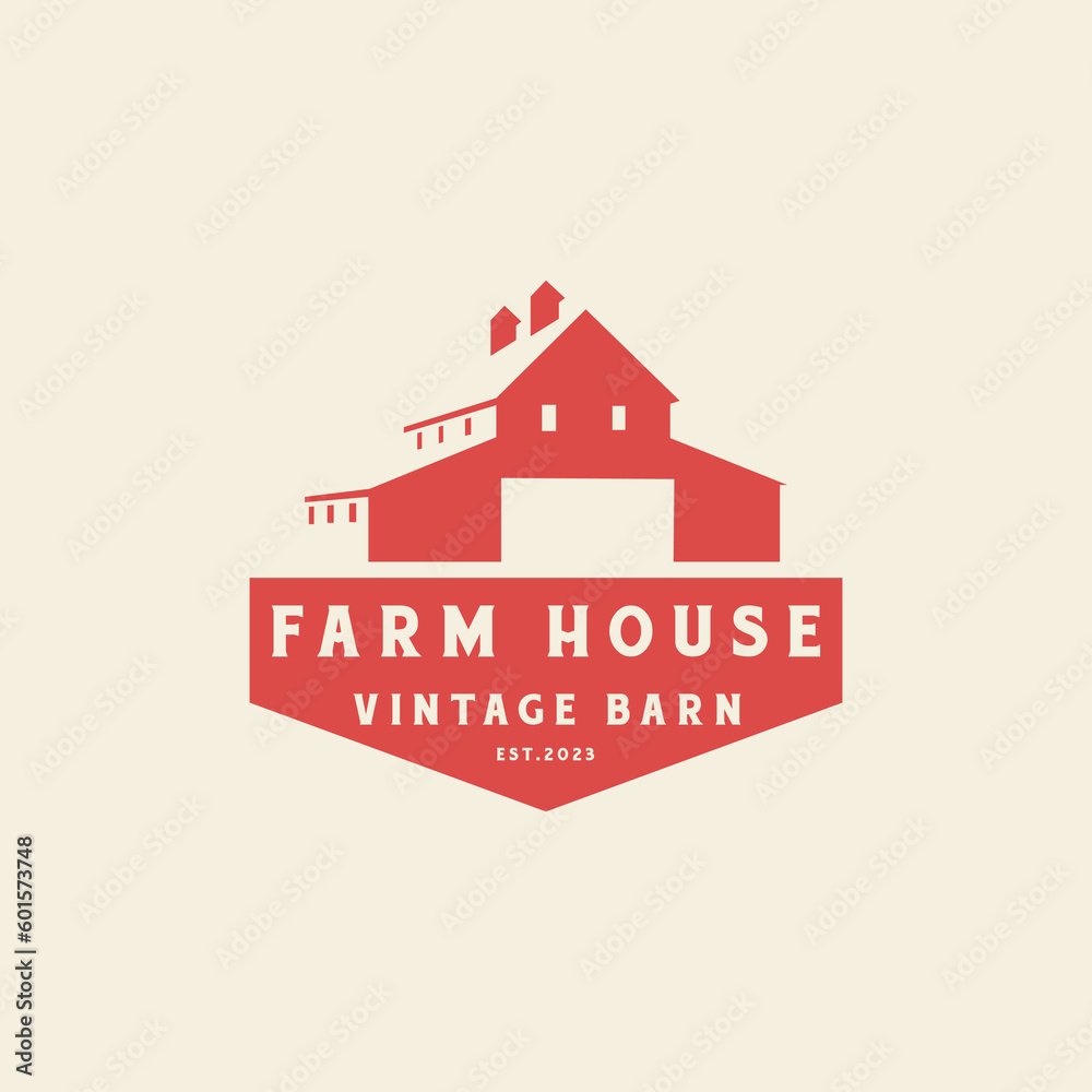 farmhouse and farmhouse farm logo symbol icon vector illustration design