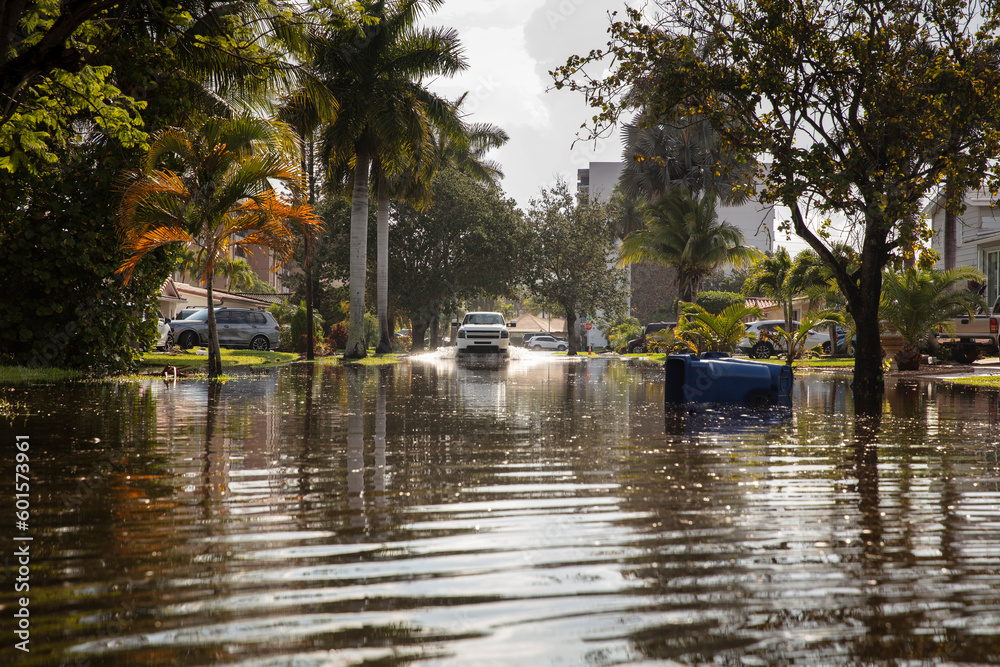 FLOODED STREETS IN SOUTH FLORIDA