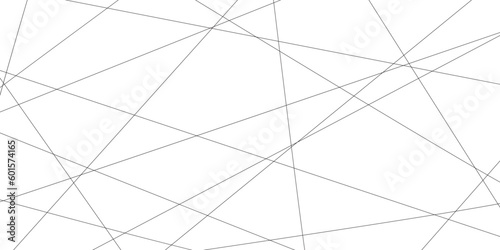 Black and white abstract random chaotic liens background. Geometric lines with banner design background.