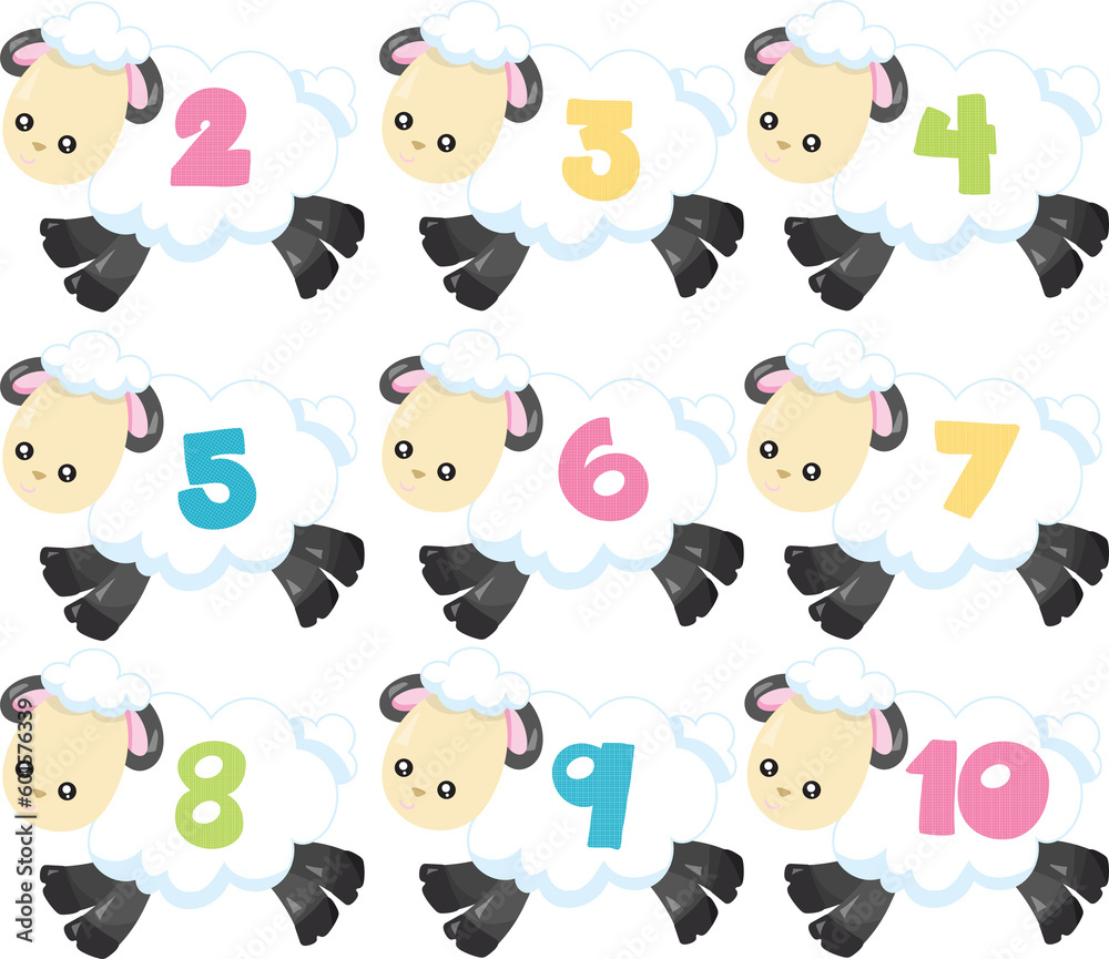 pattern with funny animals number