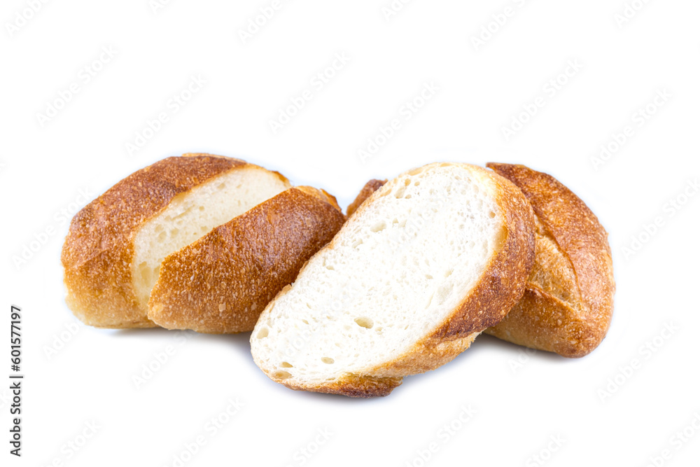 Slice French toast isolated on white background