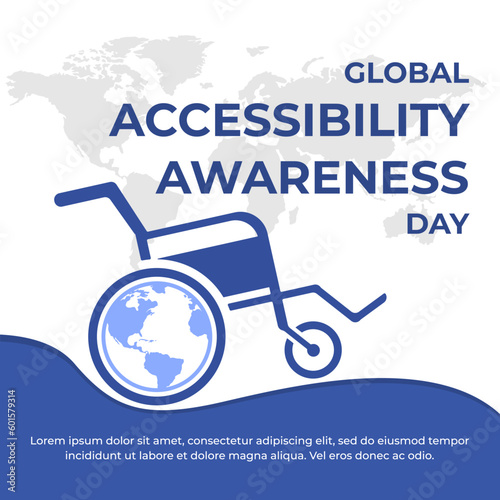 Vector Illustration for Global Accessibility Day in May Suitable for Banner, Poster, Card and Social Media Post