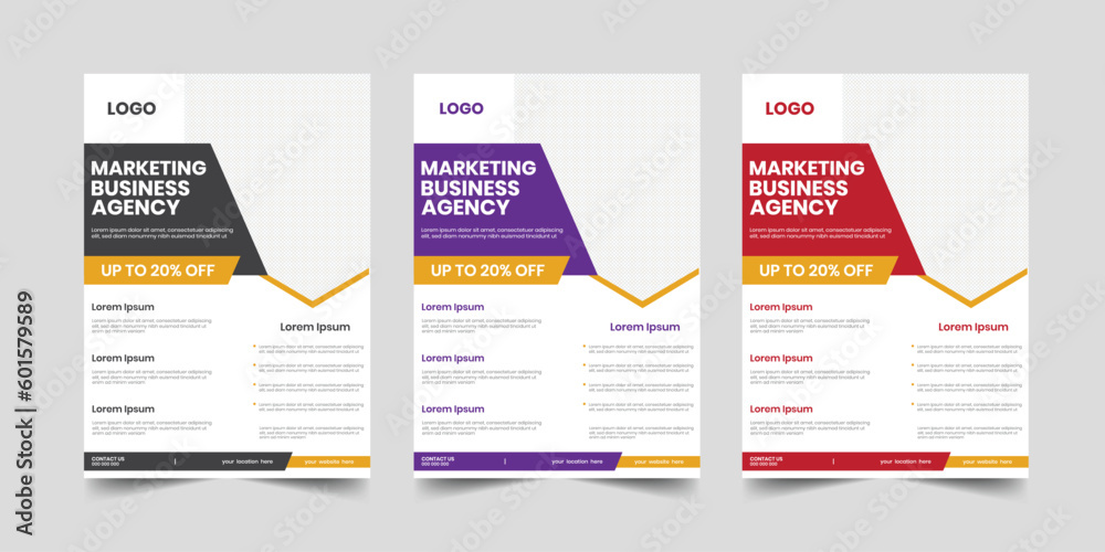 Best company business marketing agency a4 corporate flyer, one page marketing plan case study layout, white and yellow editable vertical material