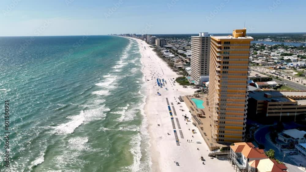aerial panama city beach florida captured in 5k
