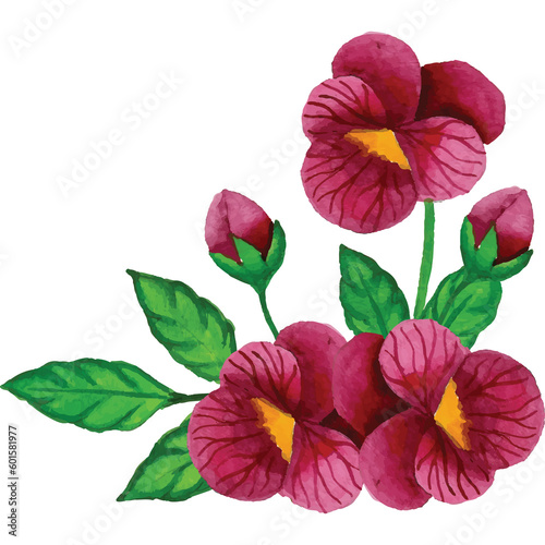 Pansy Flowers Bouquets Clip art Element Transparent Background