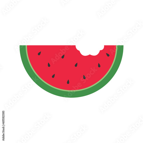 watermelon fruit slice sweet juicy vector illustration