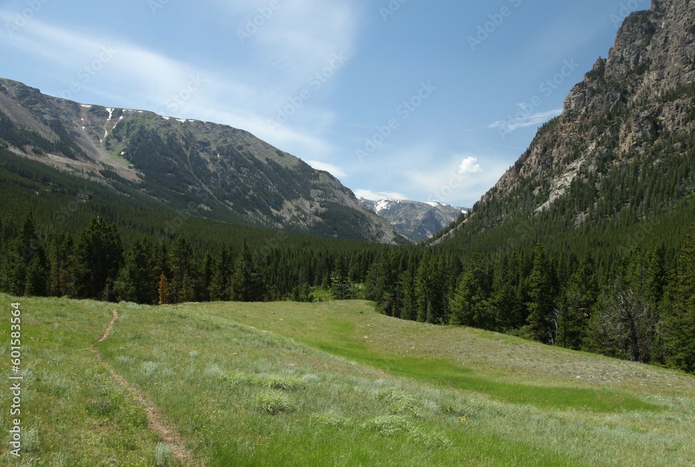 Parkside National Recreation Trail in Beartooth Mountains, Montana