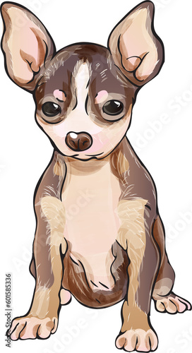 dogs puppy portrait watercolor realistic png illustration