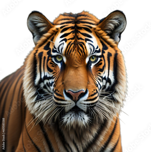 Bengal Tiger  Royal Tiger  Big Tiger  isolated  transparent background  no background. Generative AI.