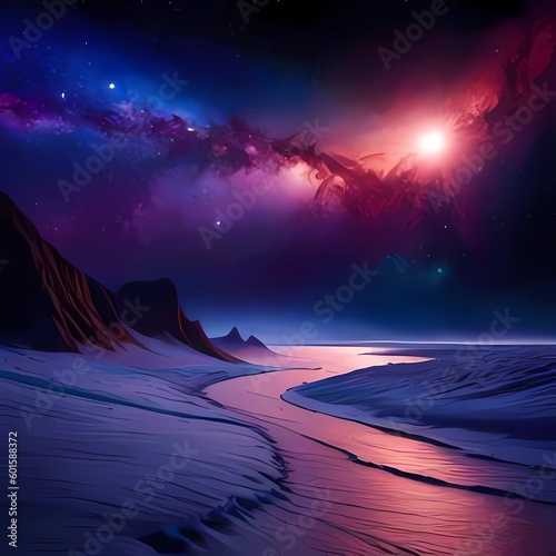 "Cosmic Tapestry: Immerse in boundless beauty. Deep blues, purples, and shimmering stars depict the vastness of space. Inspire awe with this cosmic background texture. #stockphoto #universe"