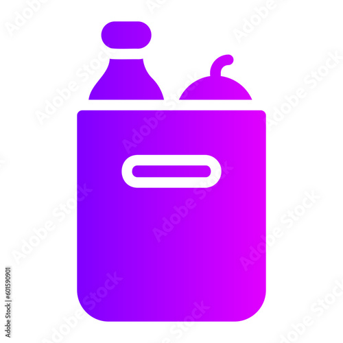 grocery bag gradient icon