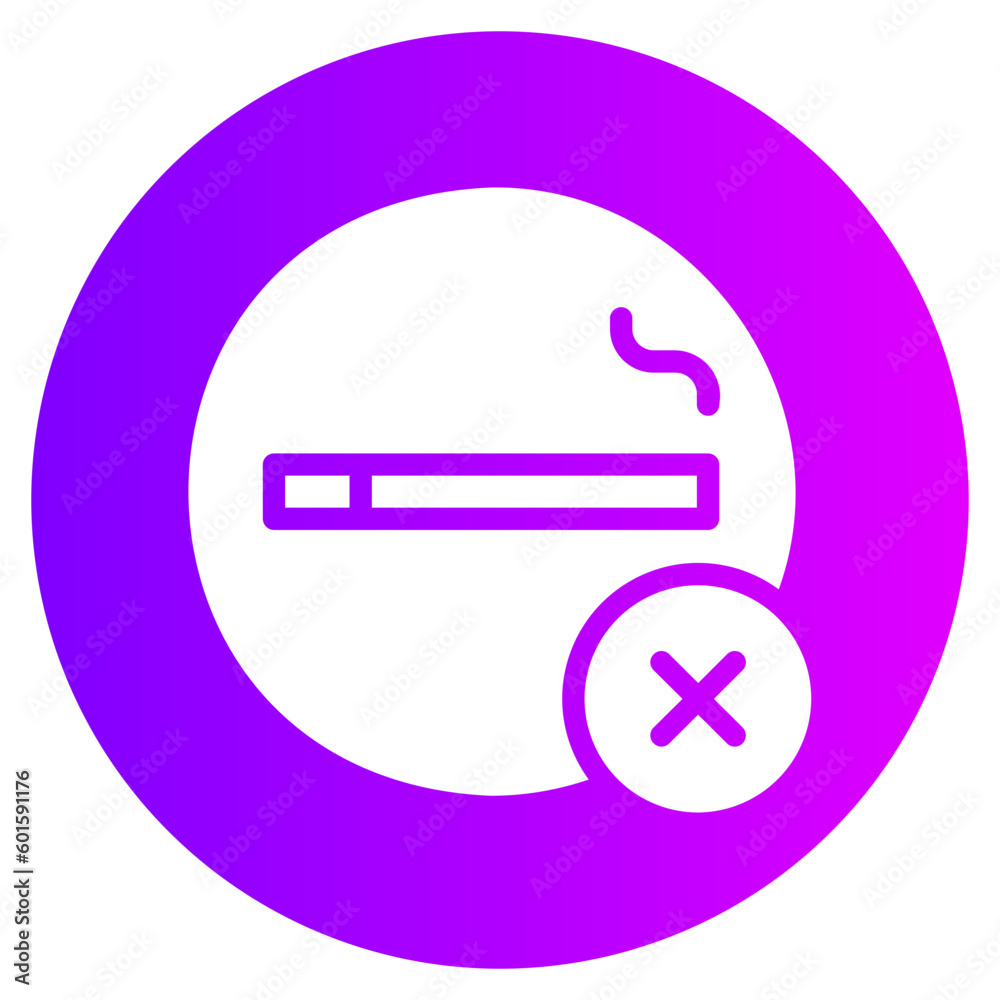 no smoking gradient icon no smoking gradient icon