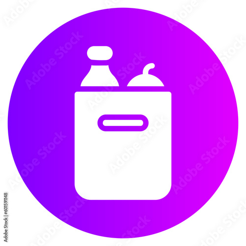 grocery bag gradient icon