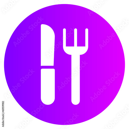 restaurant gradient icon