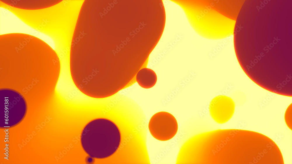 purple smooth tender meta objects in space of gold orange bokeh light - abstract 3D rendering purple smooth tender meta objects in space of gold orange bokeh light - abstract 3D rendering